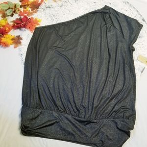 Dkny jeans black blouse one sleeve